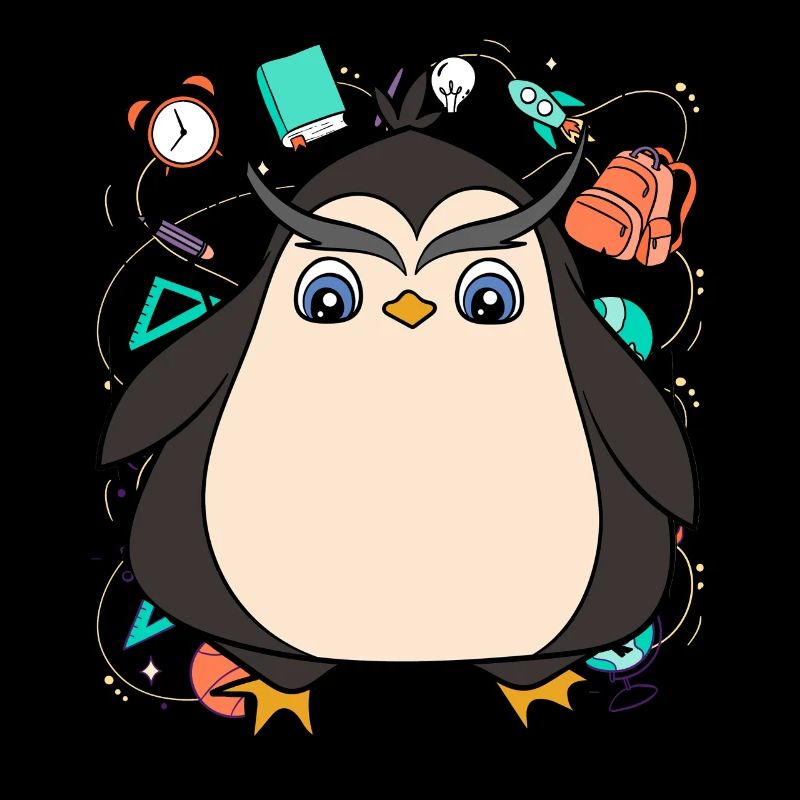 Schule Tiermotiv Geschenk Schulanfänger Pinguin