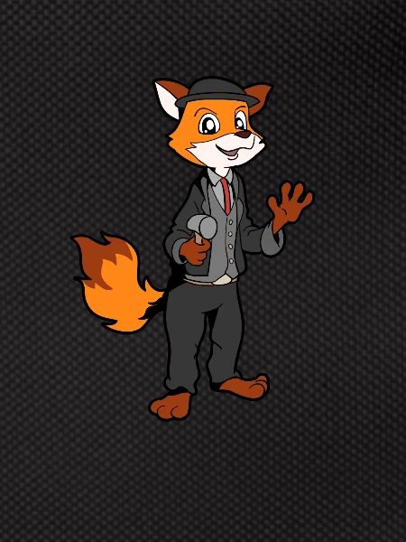 Comic Fuchs as carpenter