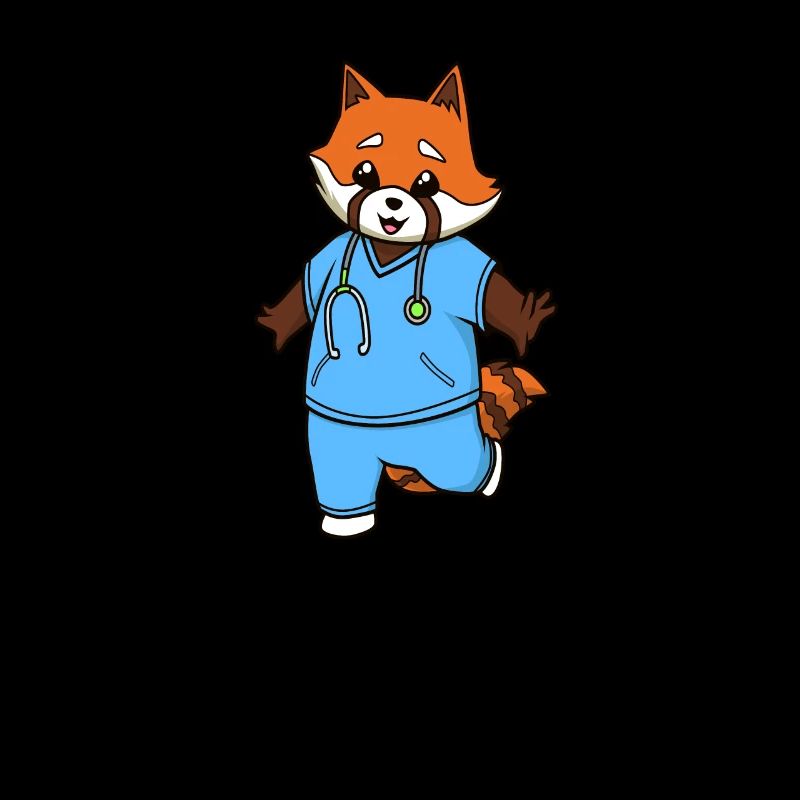Comic Red Panda Infirmière