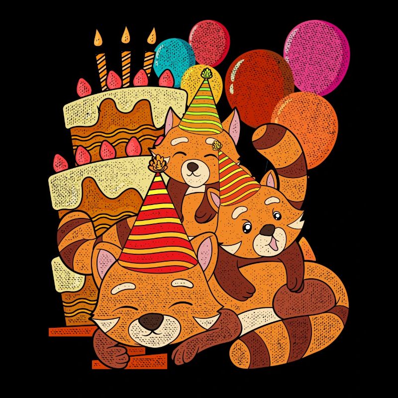 Geburtstag Tier Geschenk Roter Panda