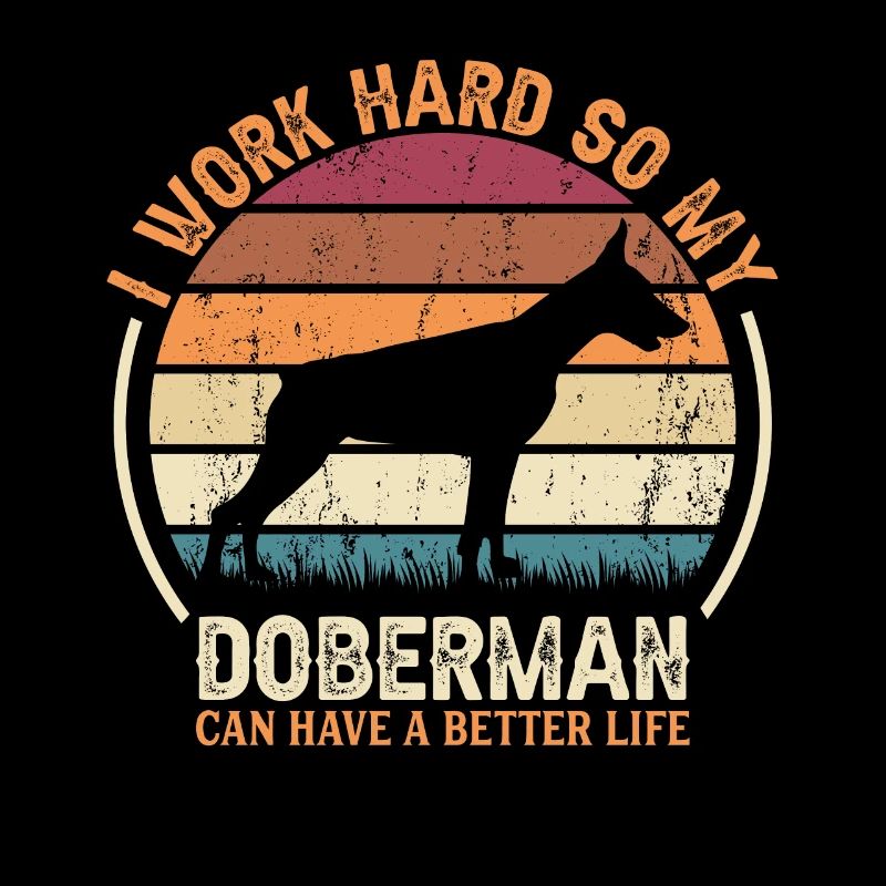 Hard Work - Retro Doberman