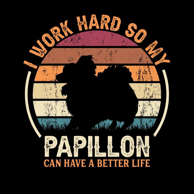 Work Hard - Retro Papillon