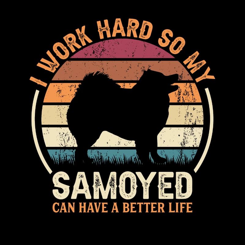 Hard Work - Retro Samoyed