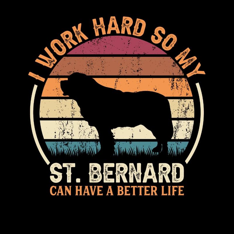 Arbeit Hart Arbeiten - Retro St. Bernard