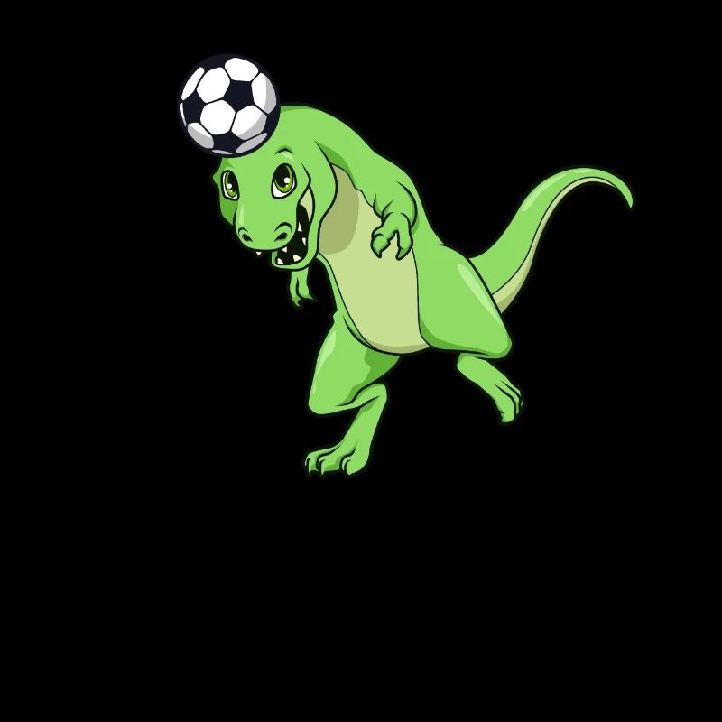 Comic TREX spielt Fußball