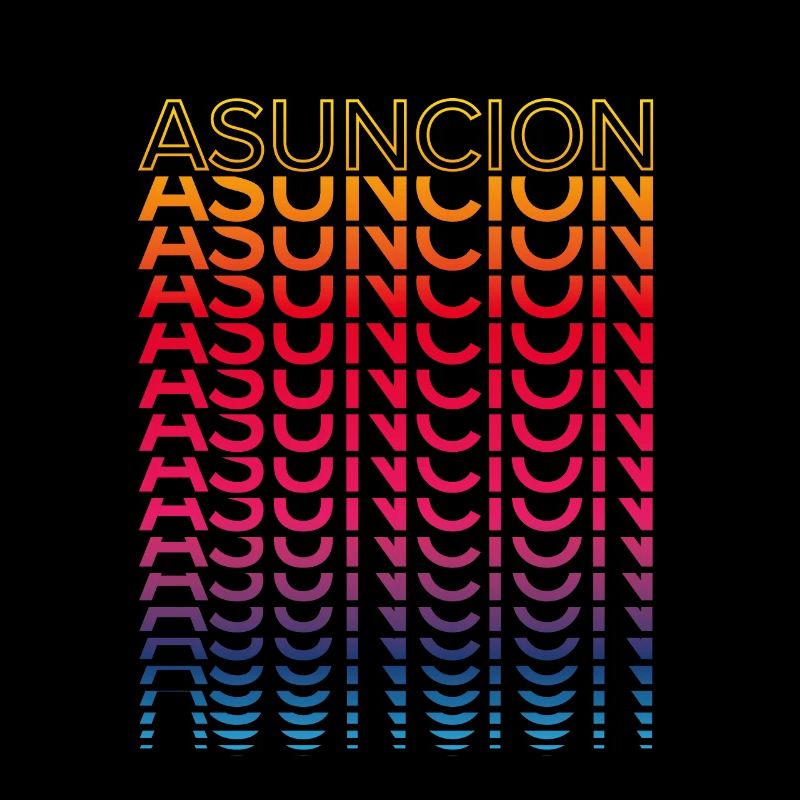 Retro Nostalgisch Stadt - Regenbogen Asuncion