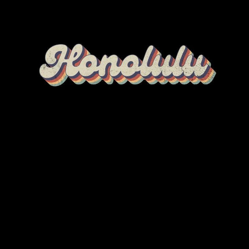 Nostalgisch 70er USA Stadt - Vintage Honolulu