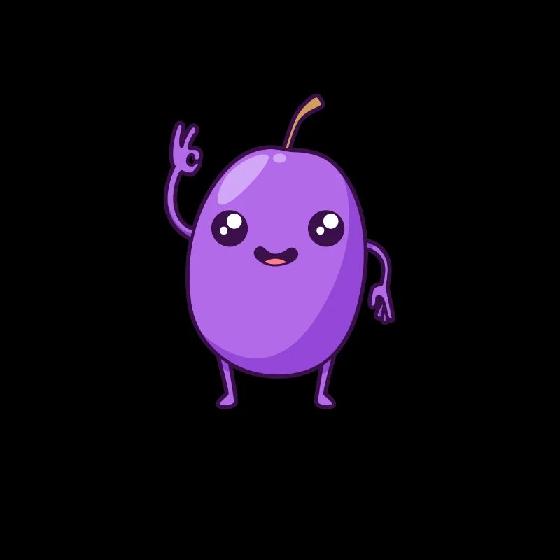 Kawaii Comic Weintraube