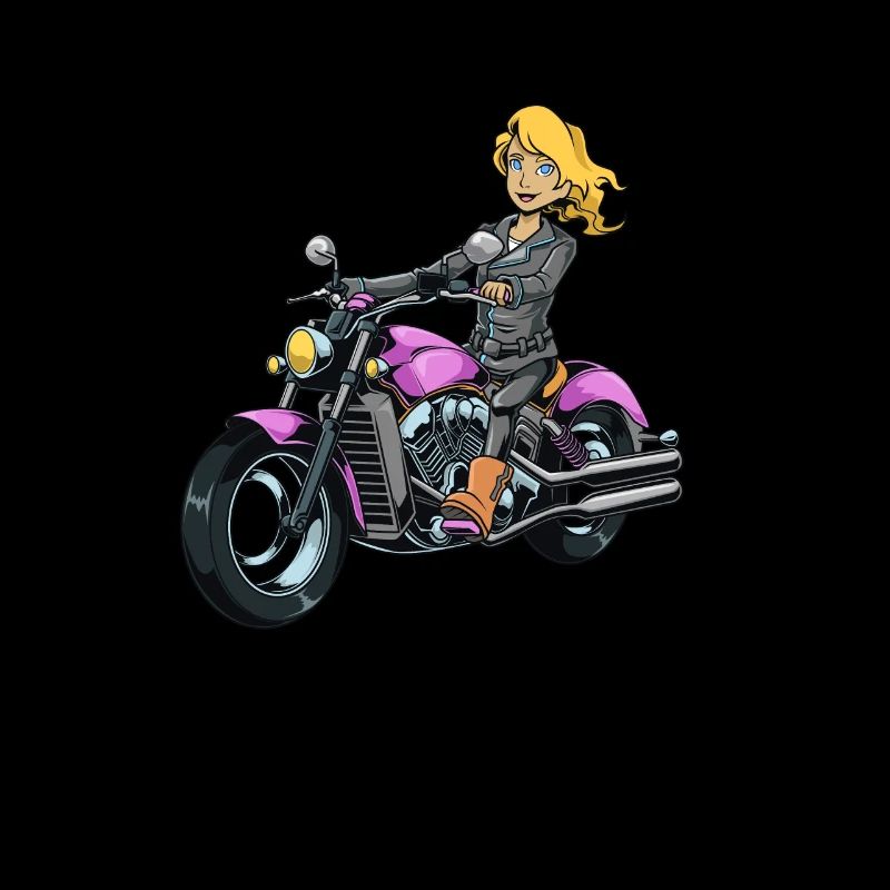Fille à moto