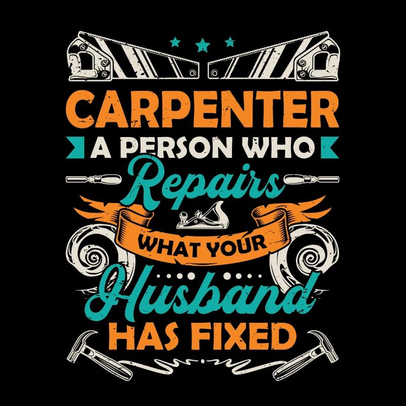 Funny woodworking carpenter