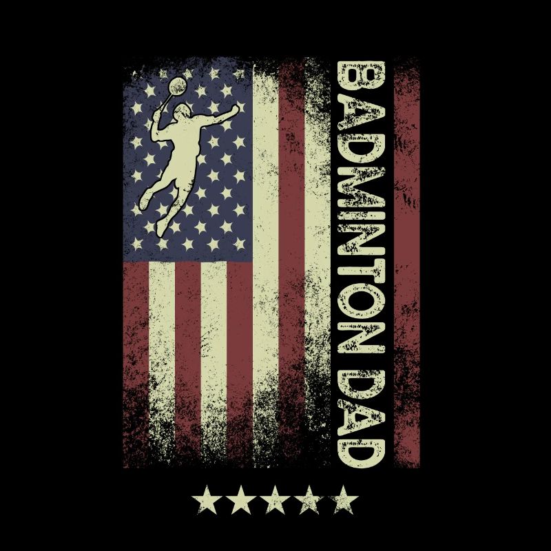 Drapeau américain - Badminton Dad