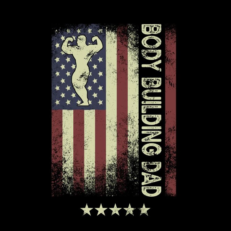 Drapeau américain - Bodybuilding Dad