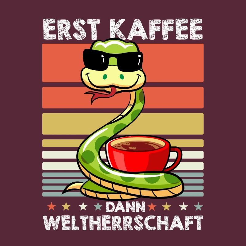 Schlange Sonnenbrille Kaffee