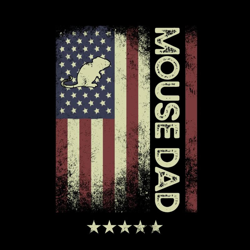 Drapeau américain - Mouse Dad