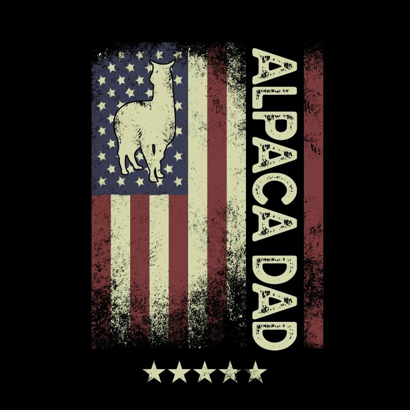 Drapeau américain - Alpaga Dad