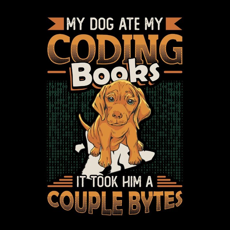 Dog Bytes Code Computer Joke Programming
