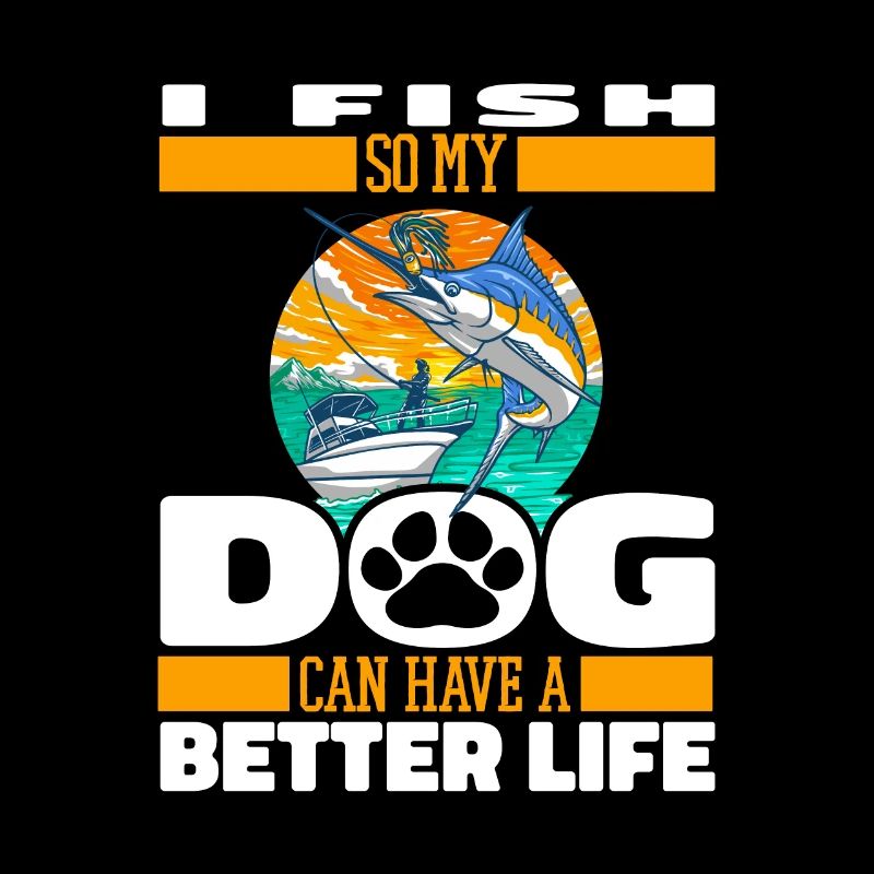 Chien de pêche à la ligne