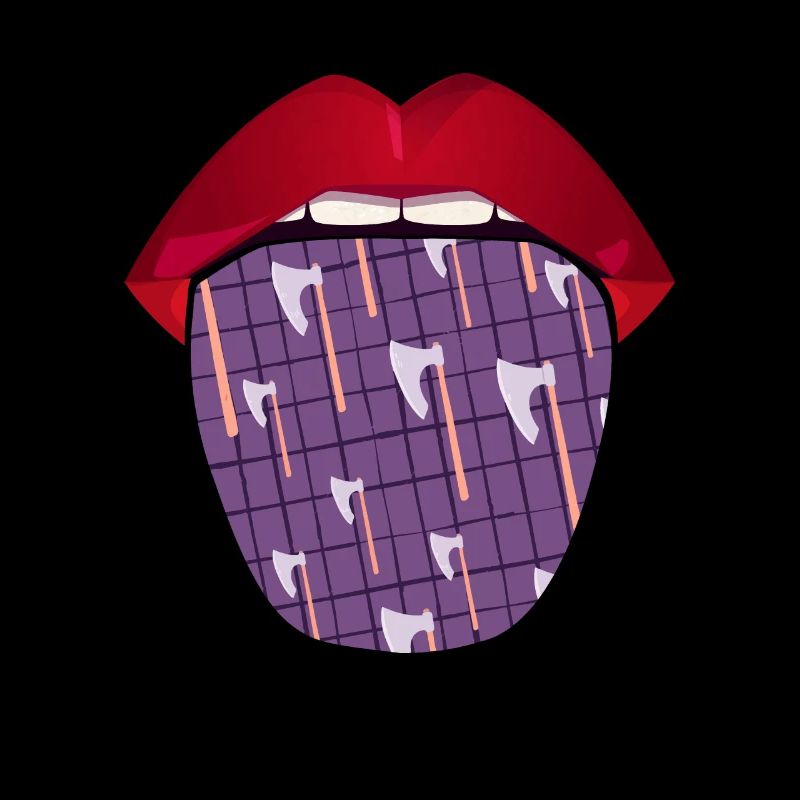 Axtwerfen Axtwerfer Lippen