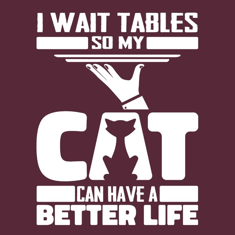 Kellner Kellnerin Katze
