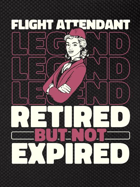 Retired flight attendant stewardess