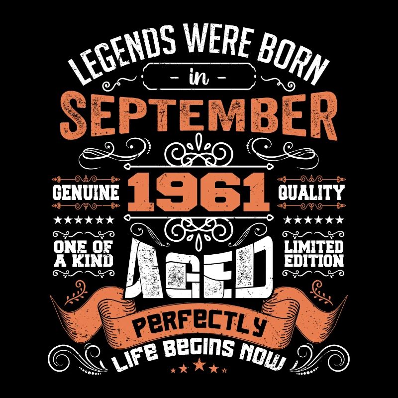 legends were born in September 1961 | gift ideas