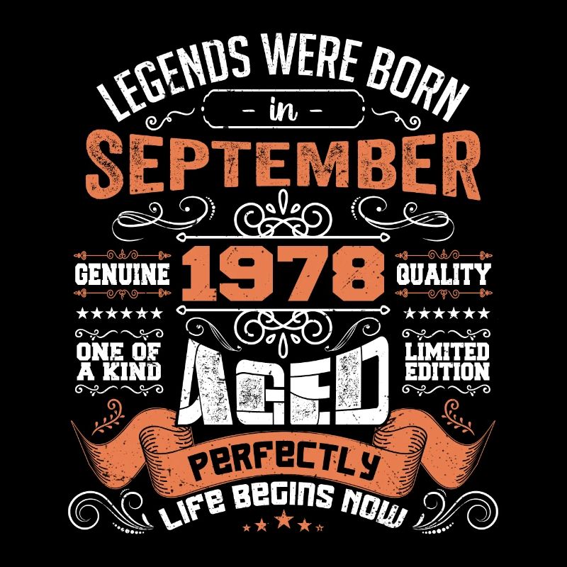 legends were born in September 1978 | gift ideas