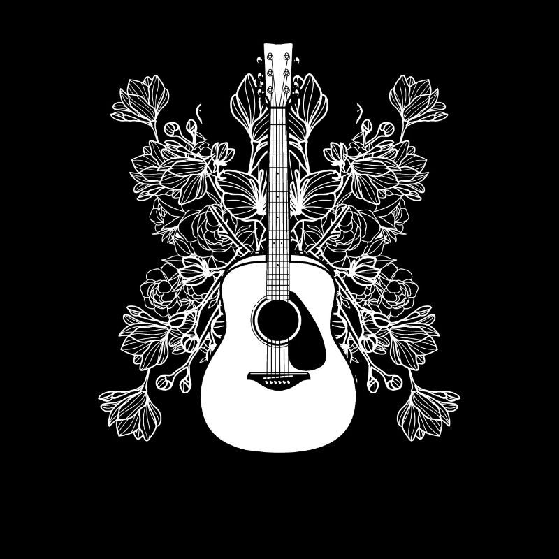 Akustikgitarre Blumen