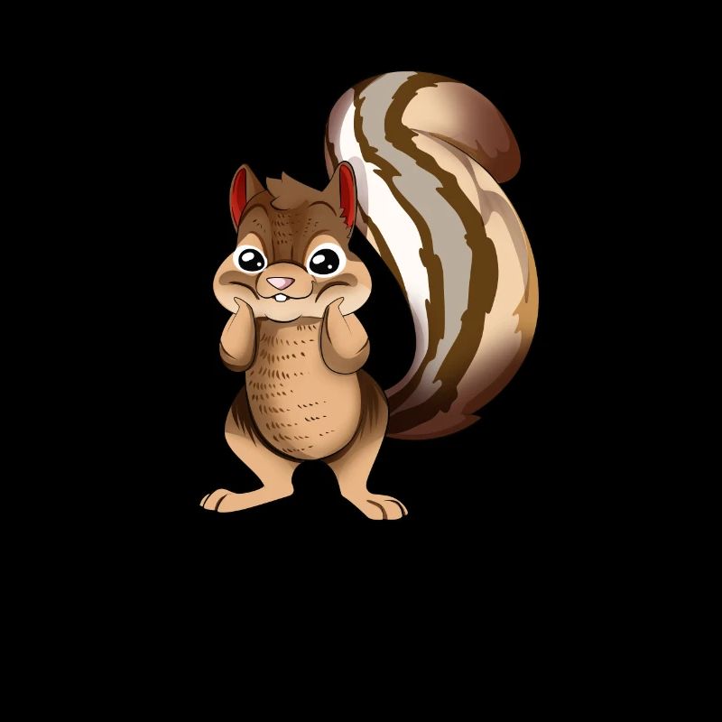 Cartoon Stripe Cheek Squirrel