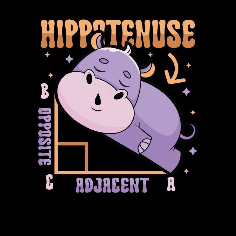 Hippotenuse, en face, adjacente