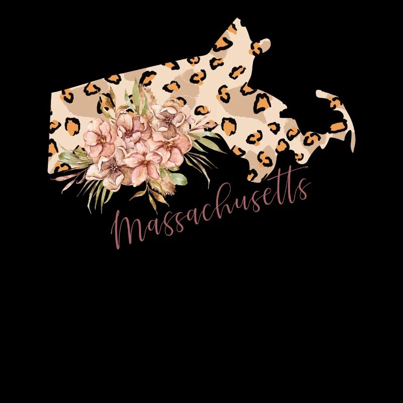 Massachusetts Leopard-pattern Map