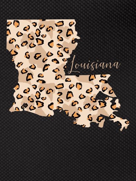 Louisiana leopard pattern card