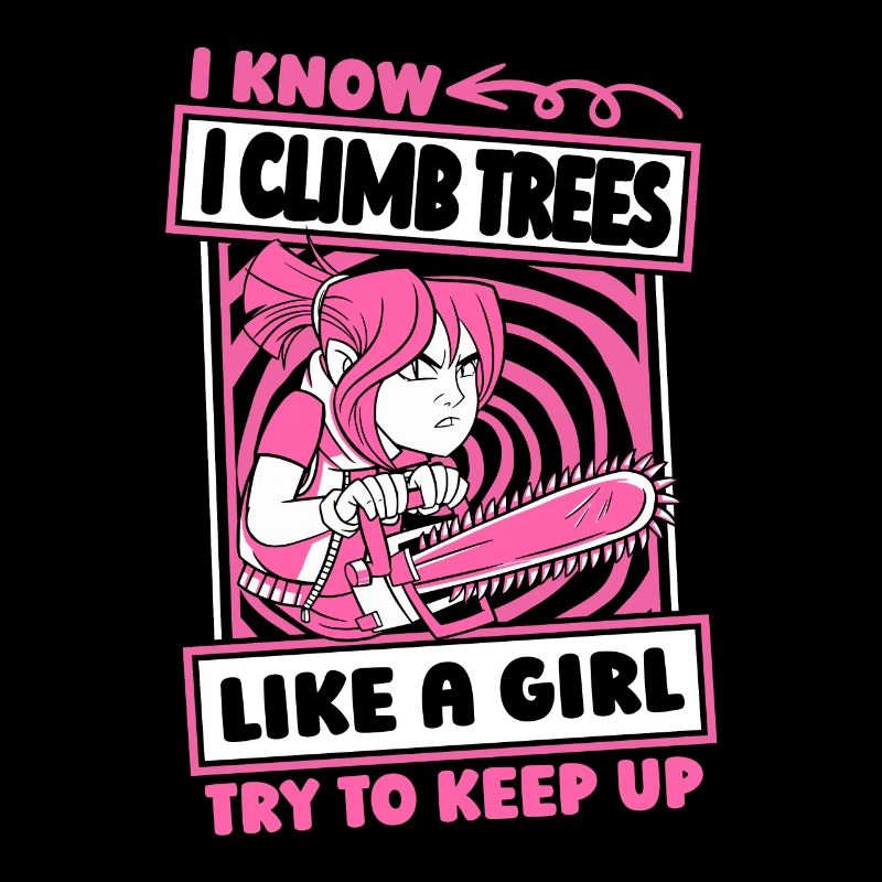 Baumpfleger Baumkletterer Arborist Mädchen