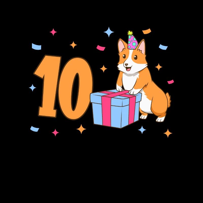 Mit Corgi - Mädchen Geburtstag 10 Jahre