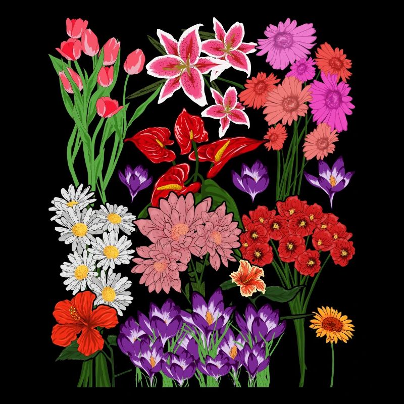 Wildblumen Bunte Blumen Blüten Geschenk Botanik