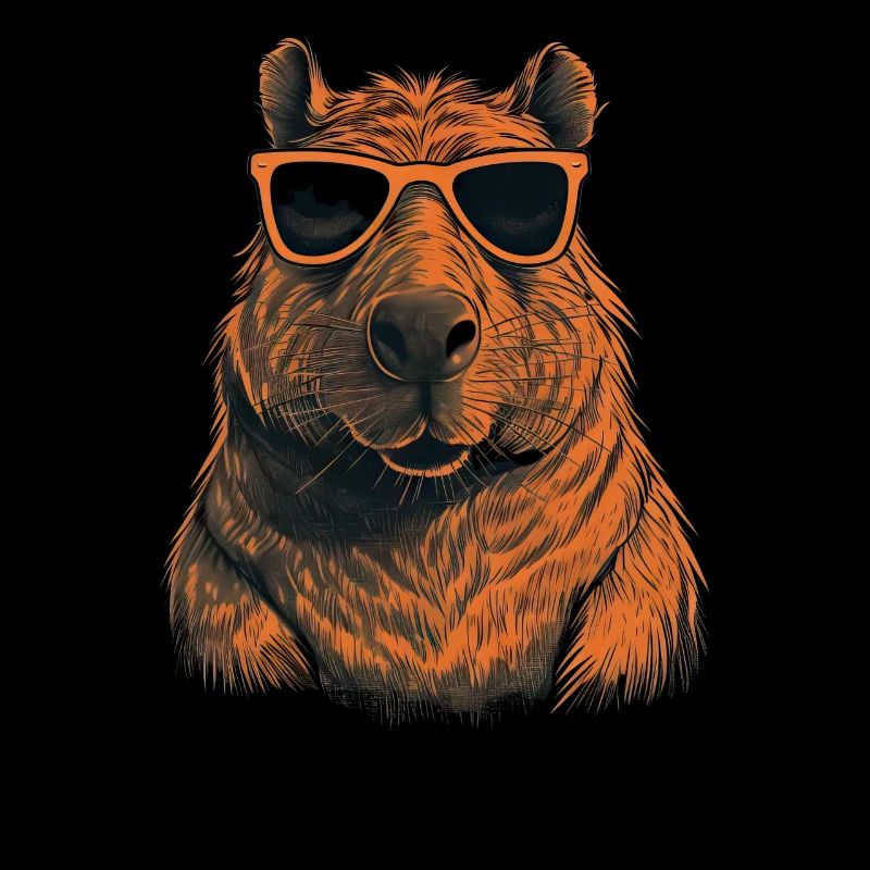 Capybara capybara retro rodent animal funny