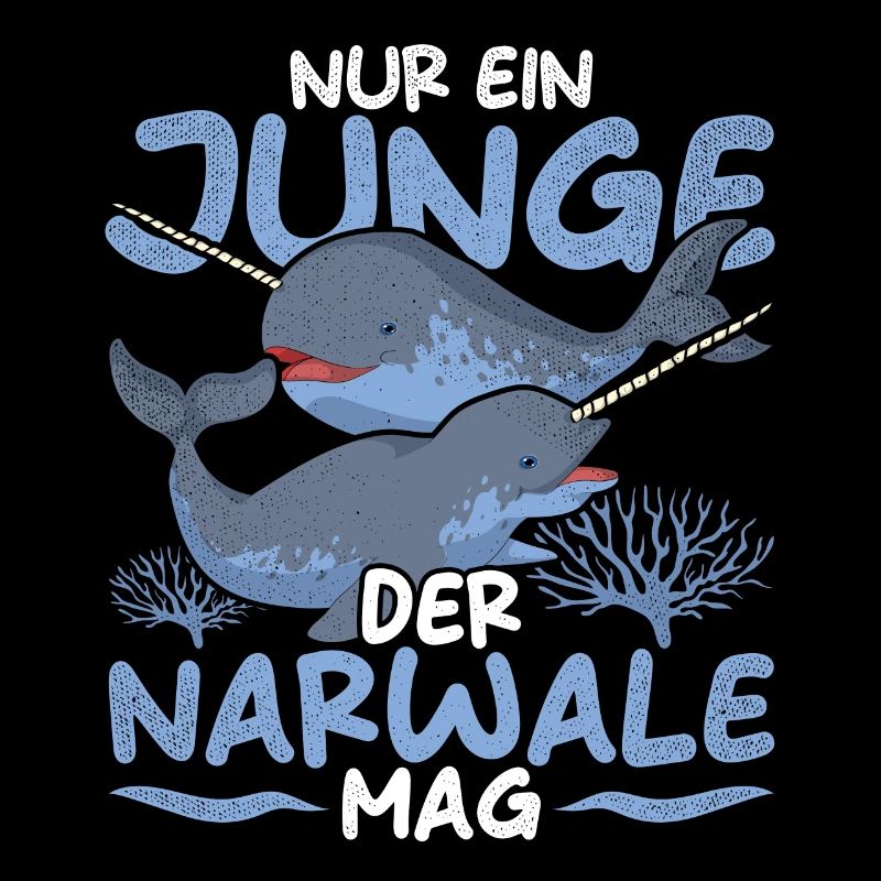 Nur ein Junge der Narwale mag Ozean Tier Narwal
