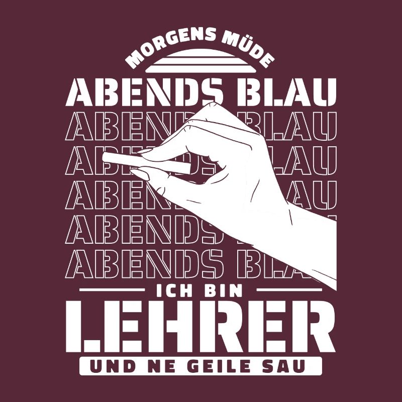 Lehrer Pädagoge Morgens Mde Abends Blau