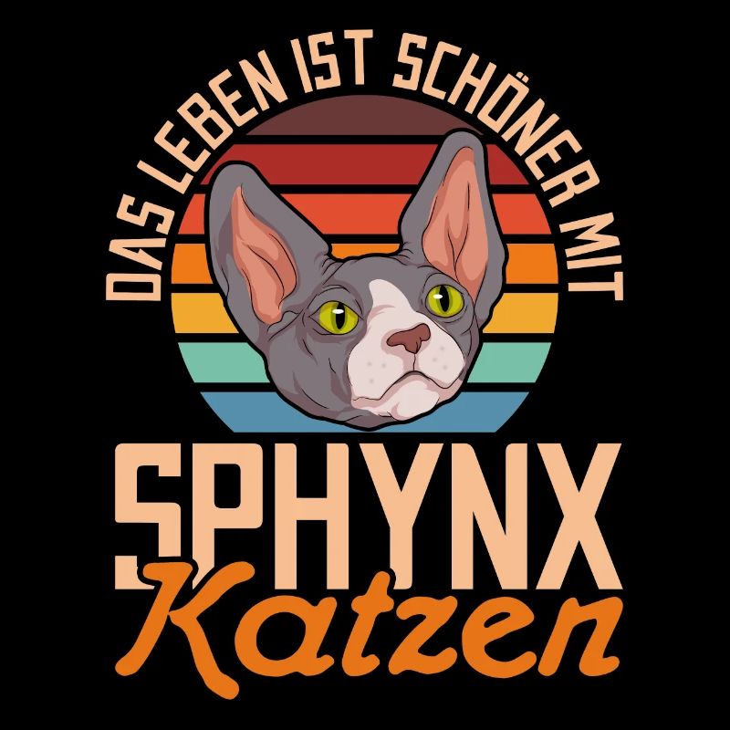 Okkult Sphinx Katze Geschenk Retro Sphynx Katze