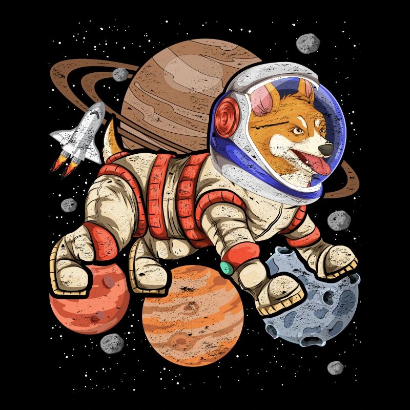 Galaxy Astronaut Dogs Gift Space Corgi