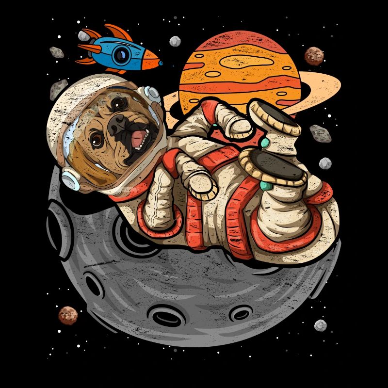 Galaxy Astronaut Dogs Gift Space Puggle