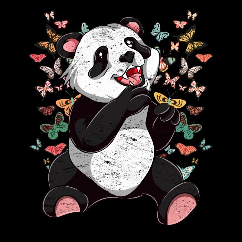 Panda Bear Zoo Animal Gift Butterfly Panda