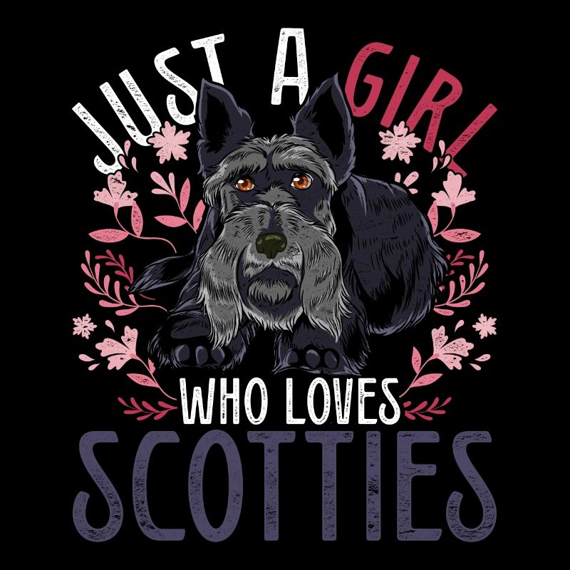 Nur ein Mädchen das Scotties liebt Hunde Terrier