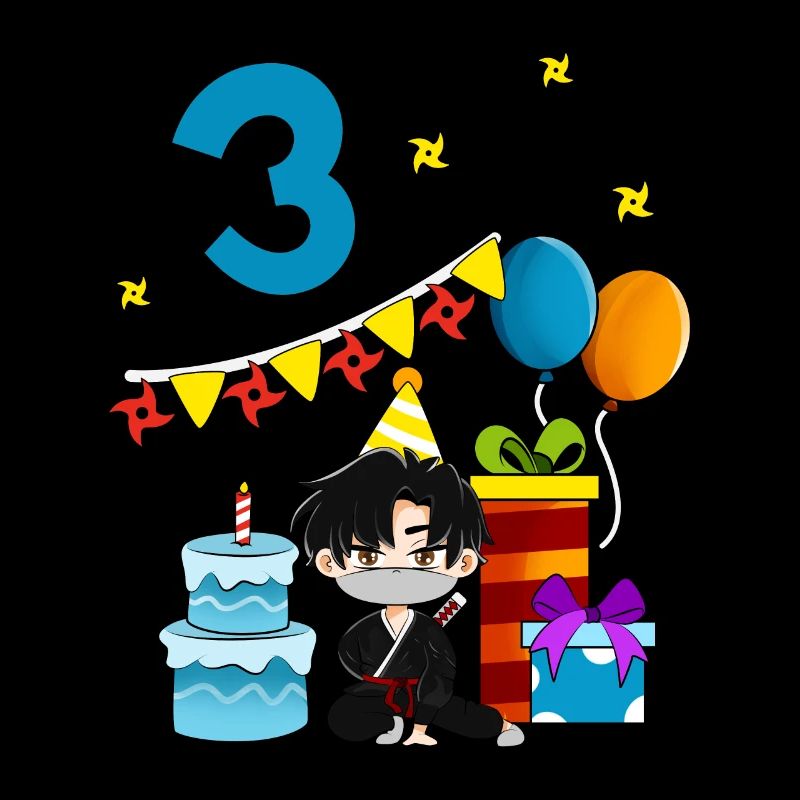 Avec Ninja - Anniversaire des garçons 3 ans