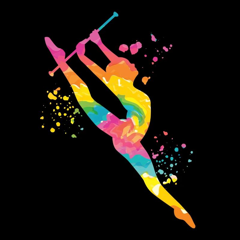 Gymnast with Baton Rhythmic gymnastics
