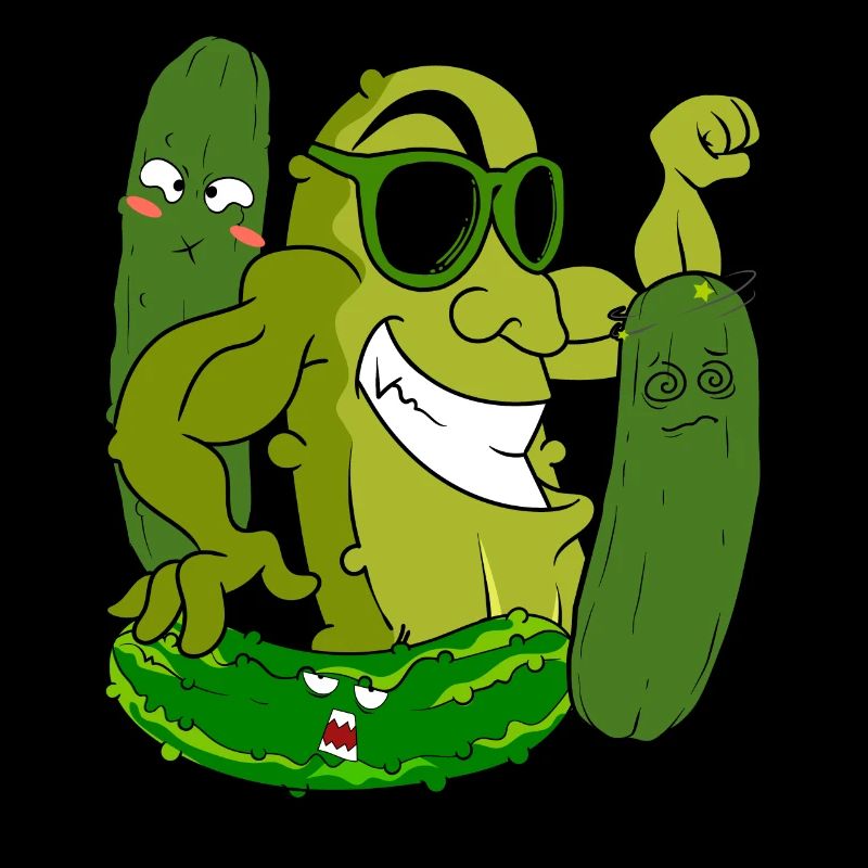 Sour Cucumber Funny Cadeau Lunettes de soleil Concombre