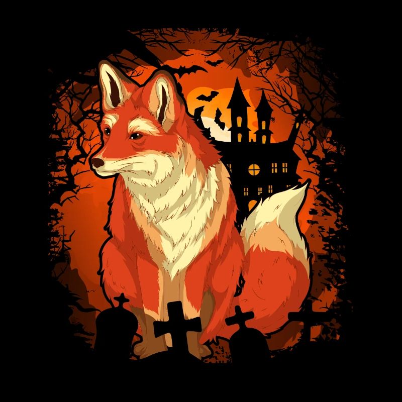 Wald Tier Waldbewohner Halloween Geschenk Fuchs