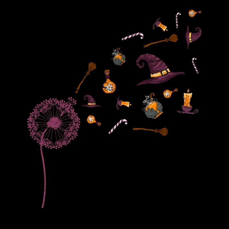 Creepy Witch Hat Gift Dandelion Halloween