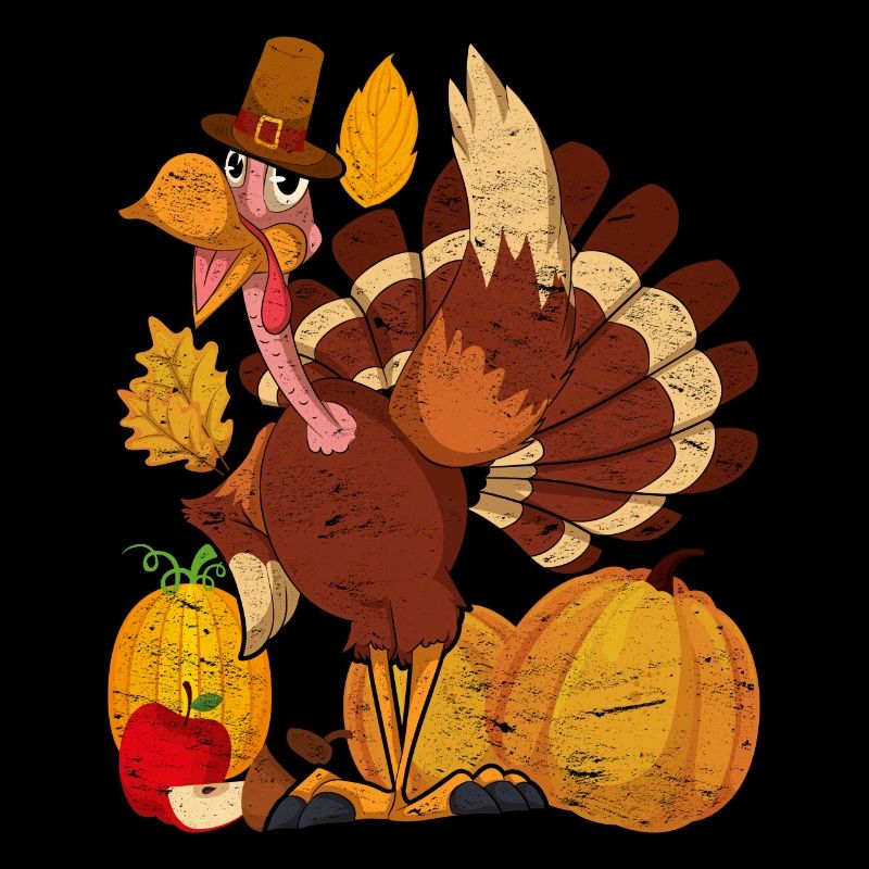 Thanksgiving Pumpkin Foliage Bird Gift Turkey