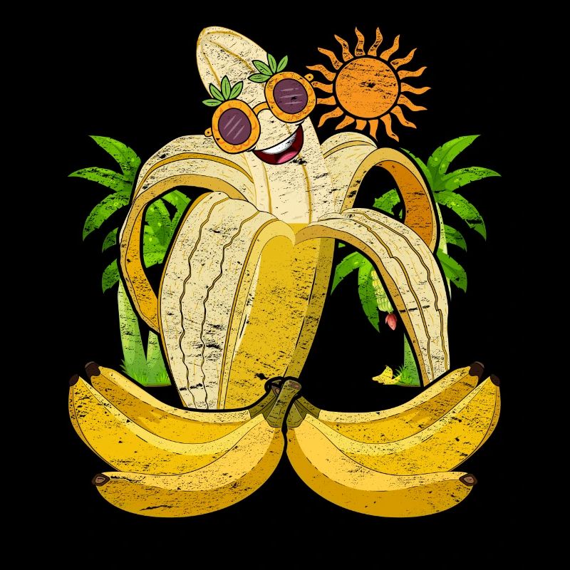 Summer Fruit Palm Gift Sunglasses Banana