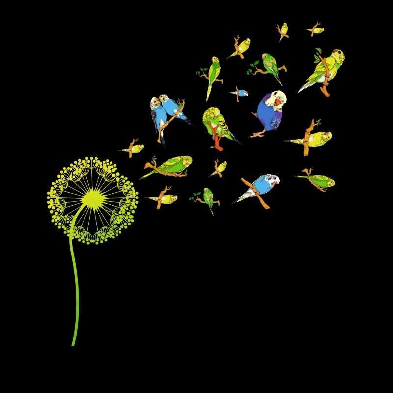 Bird Lover Gift Dandelion Budgie